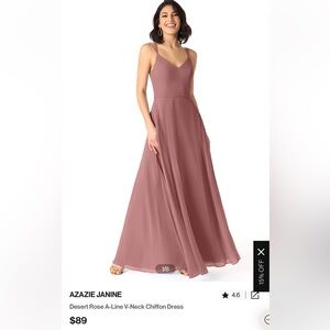 Azazie Desert Rose Janine bridesmaid formal dress